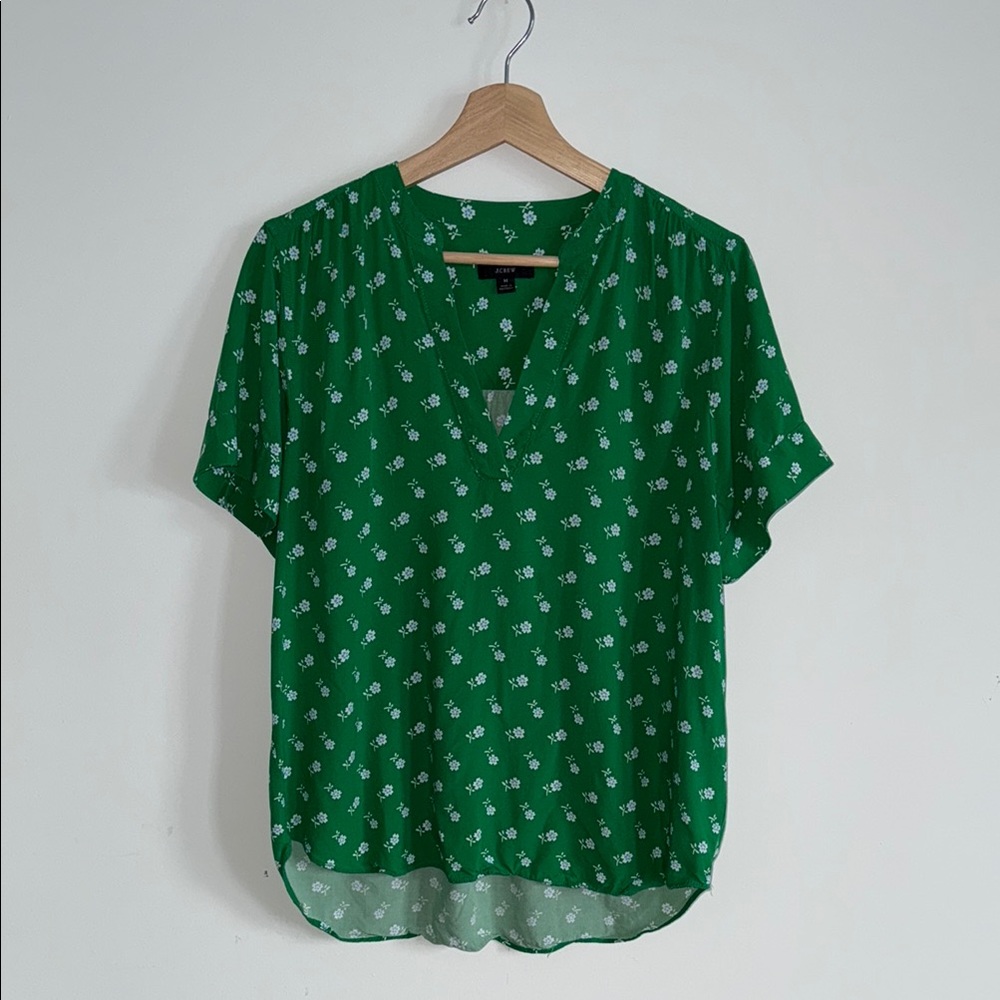 Green Floral Women's Top J Crew Reimagined
